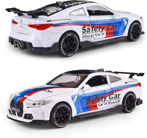 Toy Cars 1:32 M4 Diecast Cars - Light, Sound & Pull Back Function Model Cars- Zinc Alloy Car Model for Kids Who Love car Mechanics & Collecting Exotic Sports Car Toys (White) in Saudi Arabia