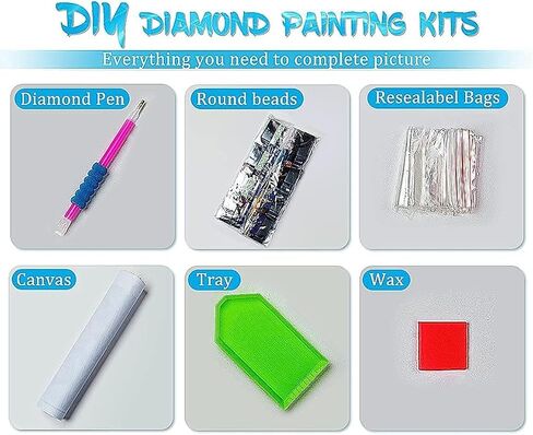 مجموعات الطلاء في عيد الميلاد الماس للبالغين-5D مجموعات فن الماس للبالغين المبتدئين ، DIY Snowman Cloy Drill Diamond Dots with Diamonds Picture Gem Art Form in Kuwait