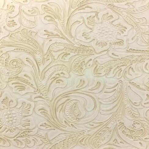 Turquoise Blue Western Floral PU Faux Leather Vinyl Fabric - Sold by The Yard - 56" in Saudi Arabia