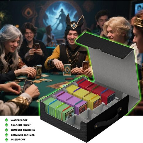 Trading Card Storage Box, MTG Deck Boxs, Card Storages Boxes, Baseball Cards Storage Boxs, Commander Decks Boxes, Sports Cards Storages, Mtg Commander Deckes Boxes,Deck Boxss Mtg (Black and Grey) in Saudi Arabia