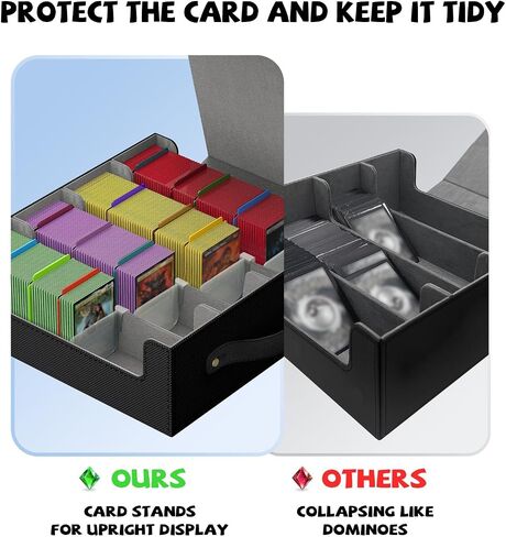 Trading Card Storage Box, MTG Deck Boxs, Card Storages Boxes, Baseball Cards Storage Boxs, Commander Decks Boxes, Sports Cards Storages, Mtg Commander Deckes Boxes,Deck Boxss Mtg (Black and Grey) in Saudi Arabia