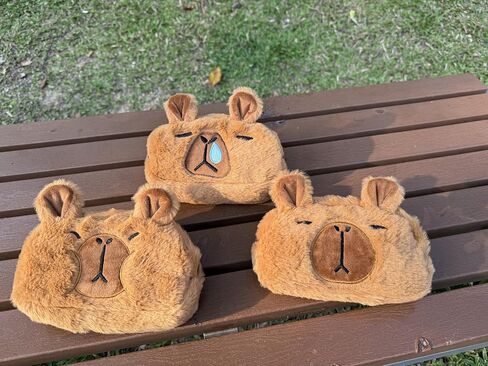 Capybara Pencil Case ، Capybara Plush Zipper Pencil Box ، Pencil Storage Holder Pouch ، حقيبة منظم للقرطاسية ومستحضرات التجميل ، للسفر المكتبي للمكتب ، هدايا Capybara (احتضان) in Saudi Arabia