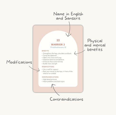 yoga asanas card deck - 70 premium stibrated struction with hatha yoga pass + sequences & pranayama. مع الفوائد وإشارات التدريس - بطاقات فلاش للمبتدئين والمدرسين والممارسة المنزلية in Saudi Arabia