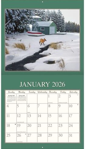Lang Companies, Cottage Country 2026 Wall Calendar by David Ward, 13.4'' X 12'', 12-Month Calendar with Stapled Binding in Saudi Arabia