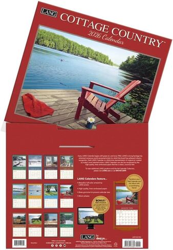 Lang Companies, Cottage Country 2026 Wall Calendar by David Ward, 13.4'' X 12'', 12-Month Calendar with Stapled Binding in Saudi Arabia