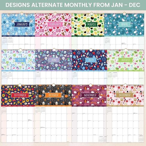 bloom daily planners 2026 Calendar Year Monthly Hanging Wall Calendar (January through December 2026) - Large 11" x 17" - Seasonal in Saudi Arabia