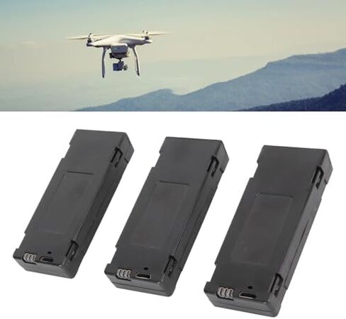 3PCS Drone Battery 2600MAH 3.7V, Drone Battery Long Life Rechargeable for E88max E99max P8 a13 a15 k6max k9max k10max k12max k706 k708 s1s in Saudi Arabia