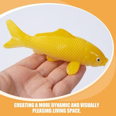 5pcs البلاستيك koi خزان السمك ديكور مزيف الذهب الذهبي الديكور السمك الاصطناعي زخرفة واقعية carp carp model diy pond pond supplies (لا يمكن أن تطفو) in Kuwait