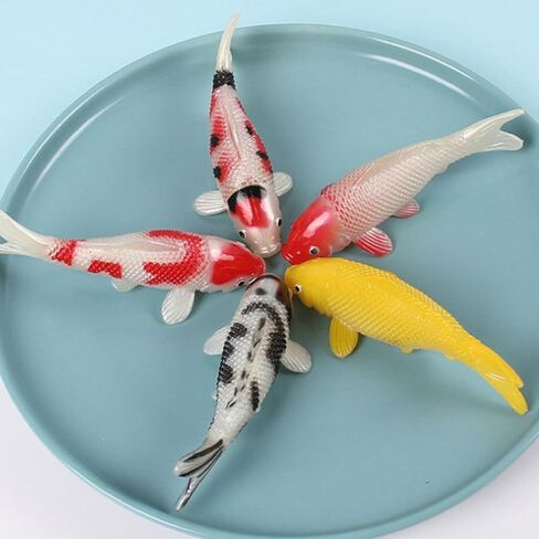 5pcs البلاستيك koi خزان السمك ديكور مزيف الذهب الذهبي الديكور السمك الاصطناعي زخرفة واقعية carp carp model diy pond pond supplies (لا يمكن أن تطفو) in Kuwait