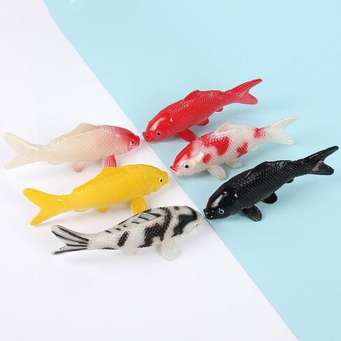 5pcs البلاستيك koi خزان السمك ديكور مزيف الذهب الذهبي الديكور السمك الاصطناعي زخرفة واقعية carp carp model diy pond pond supplies (لا يمكن أن تطفو) in Kuwait