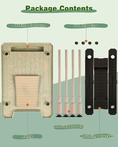 Pawfly Turtle Basking Dock with Ramp, Floating Reptile Platform for Aquatic Turtles in 30 Gallon Aquarium Tanks or Larger in Saudi Arabia