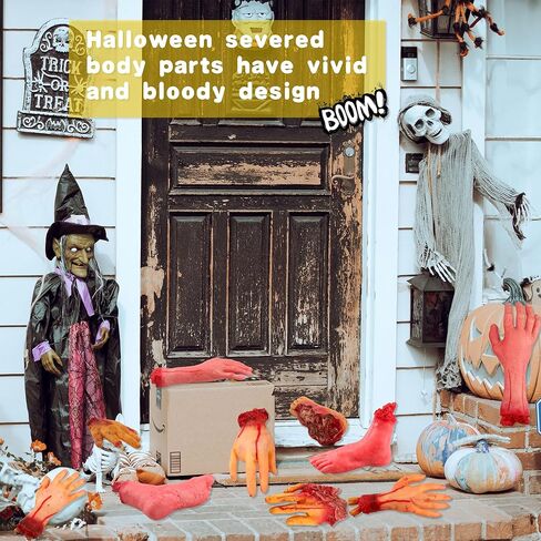 9 أجهزة كمبيوتر مثقلة هالوين مقطوعة يديهم أقدام واقعية أجزاء الجسم الرعب يديه مزيفة قدم الدعائم لعيد الهالوين مسكون بزخارف حفلة مصاصي الدماء ، 9 أنماط in Kuwait