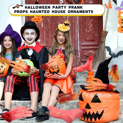 9 أجهزة كمبيوتر مثقلة هالوين مقطوعة يديهم أقدام واقعية أجزاء الجسم الرعب يديه مزيفة قدم الدعائم لعيد الهالوين مسكون بزخارف حفلة مصاصي الدماء ، 9 أنماط in Kuwait