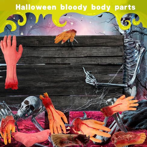 9 أجهزة كمبيوتر مثقلة هالوين مقطوعة يديهم أقدام واقعية أجزاء الجسم الرعب يديه مزيفة قدم الدعائم لعيد الهالوين مسكون بزخارف حفلة مصاصي الدماء ، 9 أنماط in Kuwait