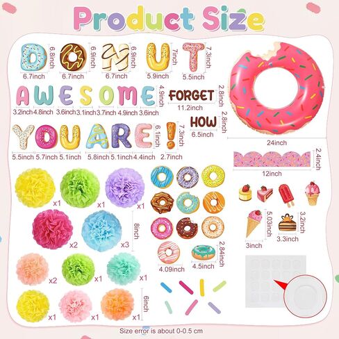Pasimy Donut Classroom Decoration Dounuts Bulletin Board 3d Inspirational Donut Paper Cutout Day First of School Donut Bulletin Decor in Saudi Arabia