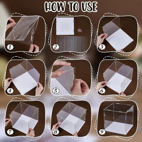 AHANDMAKER Display Case Clear Cube Baseball Holder Hat Display Case with White Base Acrylic Transparent Showcase for Action Figures Baseball, 7.87x7.87x7.87 Inch in Saudi Arabia