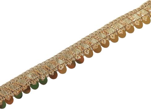 مطرزة الهندي - 3 ياردة - دانتيل ترتر الذهب - بواسطة Craftbot in Kuwait
