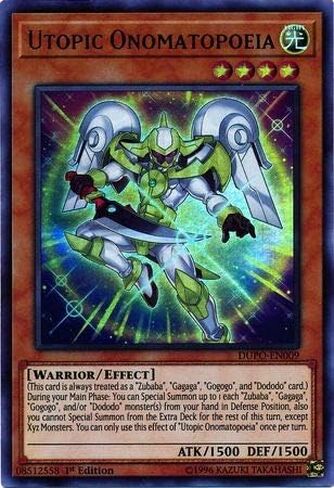 يو جي- أوه! - Utopic Onomatopeia - Dupo -En009 - Ultra Rare - 1st Edition - Duel Power in Saudi Arabia