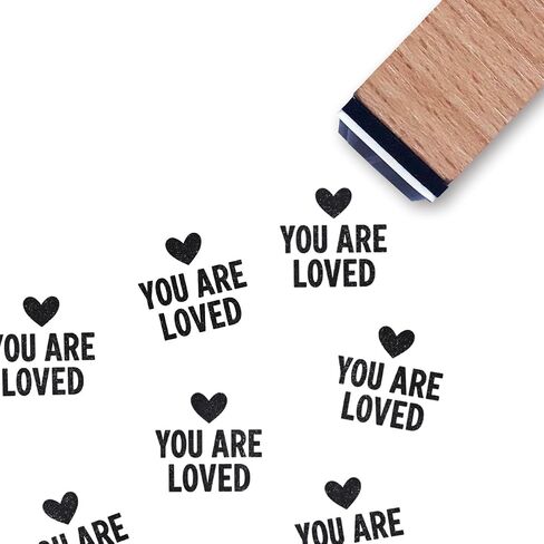 You are Loved Rubber Stamp, 3/5 Inch Small Mini Stamp for Scrapbooking Card Making Planner in Saudi Arabia