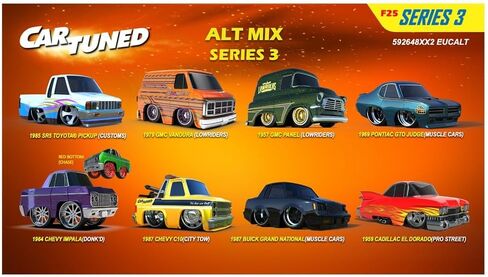 DIECAST Model Car متوافق مع Cartuned 1:64 2025 سلسلة 3 هواية بديلة مجموعة من 8 قطع السيارات 592648-xx2eucalt in Saudi Arabia