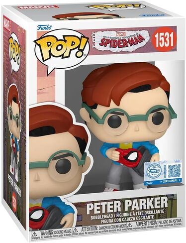 فونكو بوب! شخصية الفينيل ، Spider-Man Peter Parker #1531 ، Entertainment Earth Exclusive ، Marvel Animated Series ، 4.25 Int in Saudi Arabia