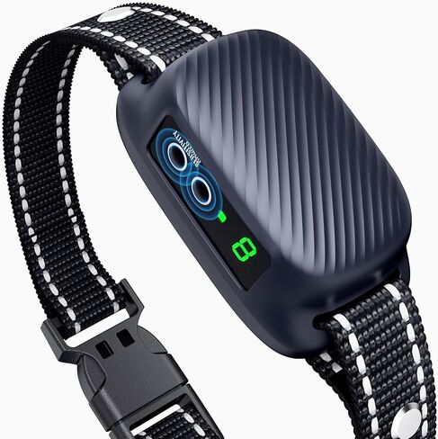 Bark Collar, Automatic Dog Bark Collar with 3 Effective Training Modes& 8 Sensitivity for Medium Large Dogs, Rechargeable Smart Anti Bark Training Collars for Dog Indoor & Outdoor Use in Saudi Arabia