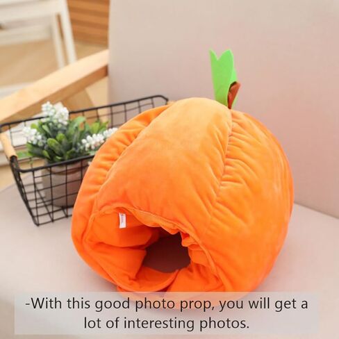 Kisangel 1pc Plush Halloween Pumpkin Hat, Novelty Cotton Pumpkin Headdress for Women Hair Bands Pumkin Costume in Saudi Arabia