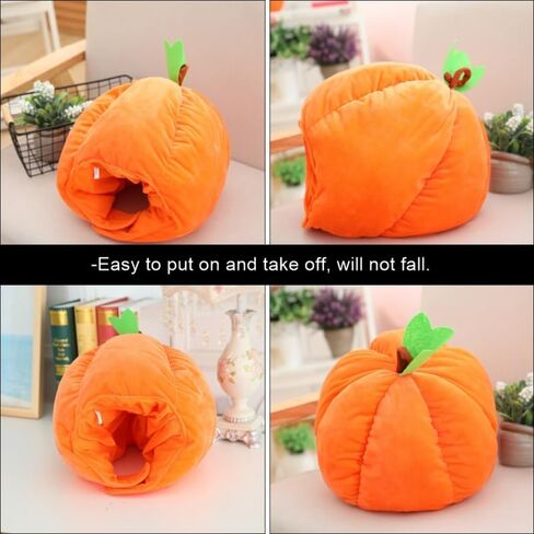 Kisangel 1pc Plush Halloween Pumpkin Hat, Novelty Cotton Pumpkin Headdress for Women Hair Bands Pumkin Costume in Saudi Arabia