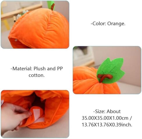 Kisangel 1pc Plush Halloween Pumpkin Hat, Novelty Cotton Pumpkin Headdress for Women Hair Bands Pumkin Costume in Saudi Arabia