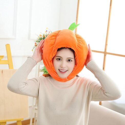 Kisangel 1pc Plush Halloween Pumpkin Hat, Novelty Cotton Pumpkin Headdress for Women Hair Bands Pumkin Costume in Saudi Arabia