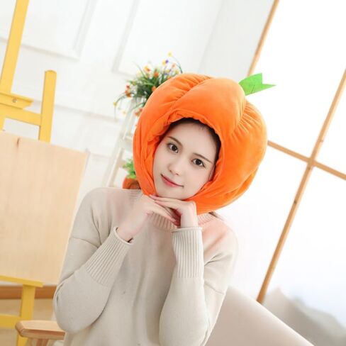 Kisangel 1pc Plush Halloween Pumpkin Hat, Novelty Cotton Pumpkin Headdress for Women Hair Bands Pumkin Costume in Saudi Arabia