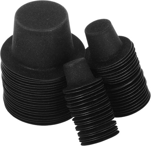 ABOOFAN Mini Felt Hats - 60Pcs Christmas Black Top Hat, Bucket Hat, Wine Bottle Toppers, Doll Caps for Xmas Party Decor, Snowman, Pets, Candy in Saudi Arabia