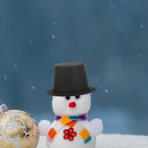 ABOOFAN Mini Felt Hats - 60Pcs Christmas Black Top Hat, Bucket Hat, Wine Bottle Toppers, Doll Caps for Xmas Party Decor, Snowman, Pets, Candy in Saudi Arabia