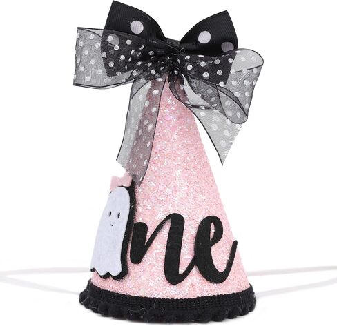 Madeng Halloween Spooky One Birthday Decorations - Ghost 1st Birthday Crown ، Ghost Crown ، Little Ghost Smash Cake Photo Props ، Halloween First Hirt in Saudi Arabia