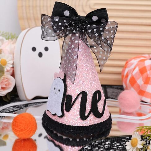 Madeng Halloween Spooky One Birthday Decorations - Ghost 1st Birthday Crown ، Ghost Crown ، Little Ghost Smash Cake Photo Props ، Halloween First Hirt in Saudi Arabia