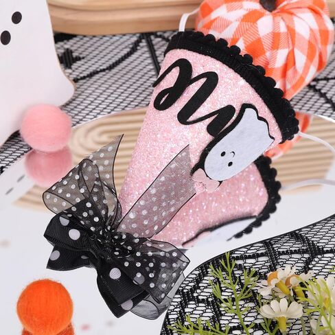 Madeng Halloween Spooky One Birthday Decorations - Ghost 1st Birthday Crown ، Ghost Crown ، Little Ghost Smash Cake Photo Props ، Halloween First Hirt in Saudi Arabia