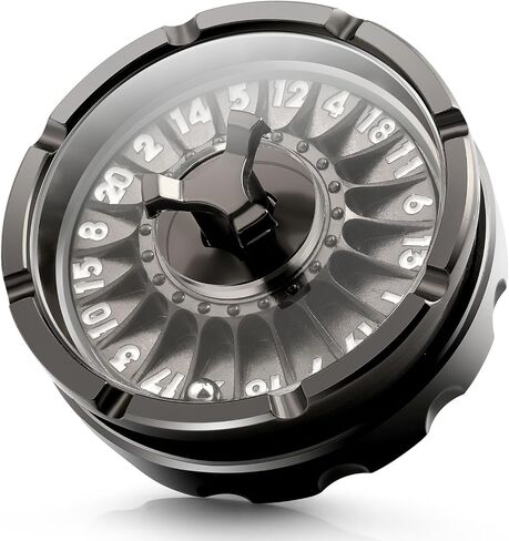 DNDND ROULETTE D20 DICE ، 50 مم معدني D20 DND النرد مع صندوق هدايا رائع للأبراج المحصنة والتنين ولعبة الطاولة (أسود مع Red NUM) in Kuwait