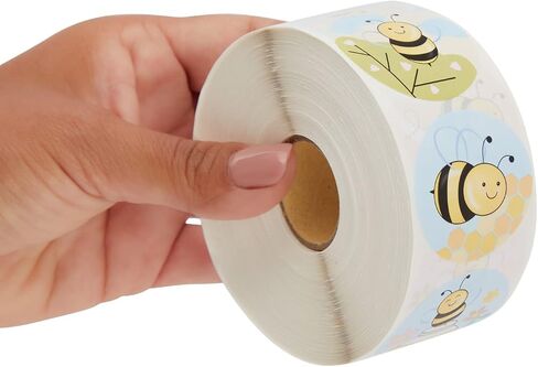 1000 Pieces Bumble Bee Stickers for Kids, Classroom Reward, DIY Crafts, Round, 9 Designs (1.5 in) in Saudi Arabia
