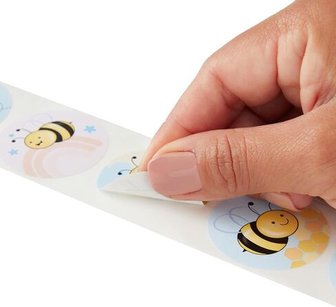 1000 Pieces Bumble Bee Stickers for Kids, Classroom Reward, DIY Crafts, Round, 9 Designs (1.5 in) in Saudi Arabia