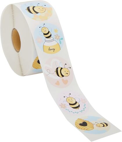 1000 Pieces Bumble Bee Stickers for Kids, Classroom Reward, DIY Crafts, Round, 9 Designs (1.5 in) in Saudi Arabia