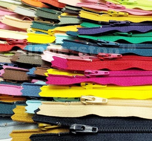 Zipperstop - ykk #3 zippers لفائف النايلون مغلقة القاع المخيّم الحرفي الحرفي - المصنوع في الولايات المتحدة الأمريكية (16 و 18 بوصة 100pcs ، ألوان متنوعة) in Saudi Arabia