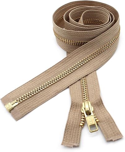 30" Medium Weight Jacket Zipper YKK #5 Brass ~ Separating ~ 573 Beige (1 Zipper/Pack) in Saudi Arabia