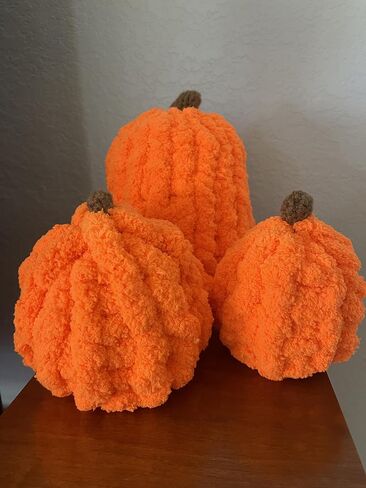 Chunky Chenille Orange Yarn for Crocheting and Handknitting ~ Big Bulky Fluffy Soft Chunky Blanket Yarn ~ DIY Crafts ~ Each Skein 28 oz in Saudi Arabia