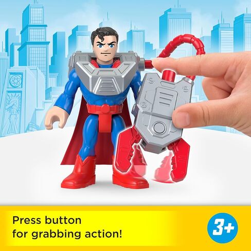 Fisher-Price Imaginext DC Super Friends, Metal Force Action Figures & Accessory Set with 3-inch Superman, Krypto Super Dog & Grabbing Tool in Saudi Arabia