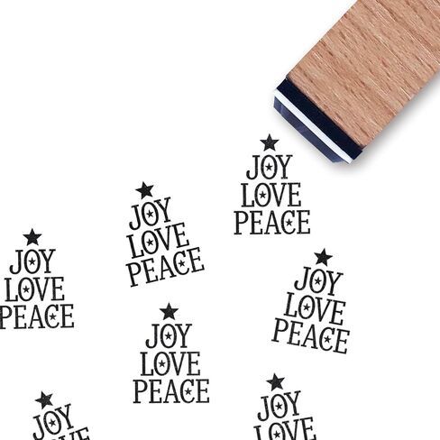 Joy Love Peace Rubber Stamp ، 3/5 بوصة ختم صغير صغير لمخطط صنع بطاقات Scrapbooking in Saudi Arabia