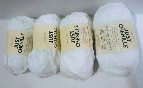 Premier Just Chenille Yarn: Mint, Light Blue, Lavender or White (4 Skeins Each) in Saudi Arabia