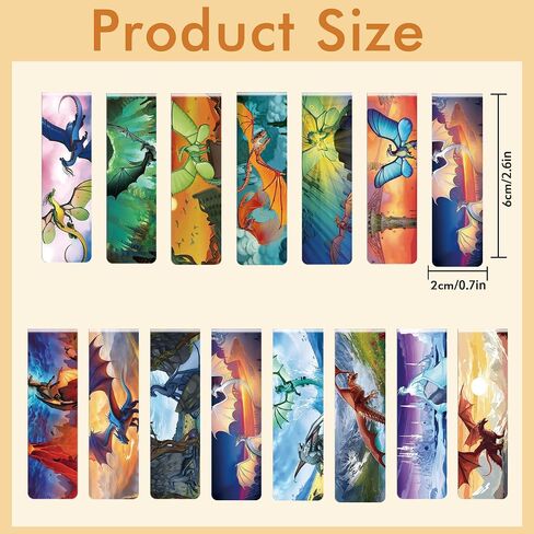 30 PCS Fire Dragon Magnetic Lundmarks - Dragon Permchandise ، Cool Animal Page Book Marker ، Borkmark Pondmark as party form in Saudi Arabia