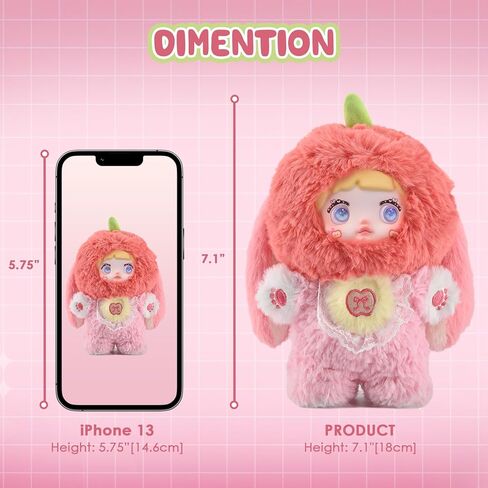 Interesting Fruits Series Plush Blind Box - 3 Expressions Adorable Plush Toys for Collectors - 7.1IN Random Surprise Doll with Unique Designs, 1PCS(1 of 7 Possible Styles) in Saudi Arabia