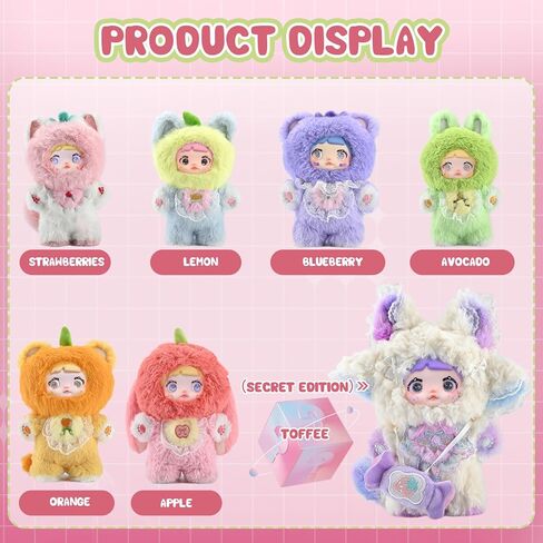 Interesting Fruits Series Plush Blind Box - 3 Expressions Adorable Plush Toys for Collectors - 7.1IN Random Surprise Doll with Unique Designs, 1PCS(1 of 7 Possible Styles) in Saudi Arabia