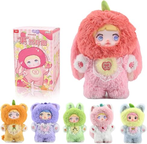 Interesting Fruits Series Plush Blind Box - 3 Expressions Adorable Plush Toys for Collectors - 7.1IN Random Surprise Doll with Unique Designs, 1PCS(1 of 7 Possible Styles) in Saudi Arabia